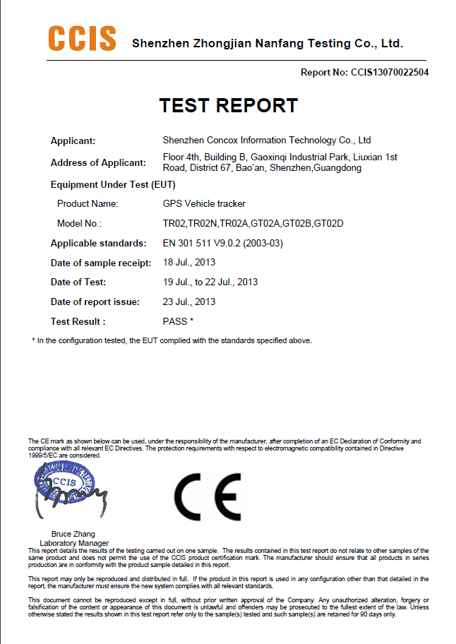 tr02-test report